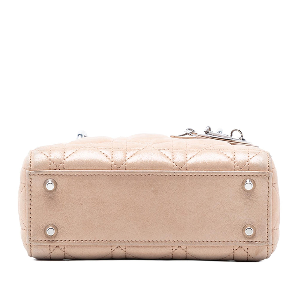 Dior Mini Iridescent Lambskin Cannage Lady Dior