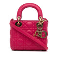 Dior Mini Lambskin Cannage Lady Dior (SHG-wGrjFc)