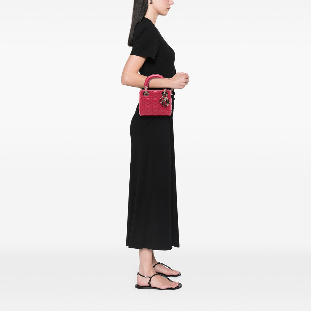 Dior Mini Lambskin Cannage Lady Dior