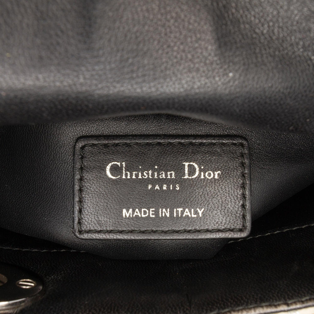 Dior Mini Metallic Leather Woven Tweed Lady Dior