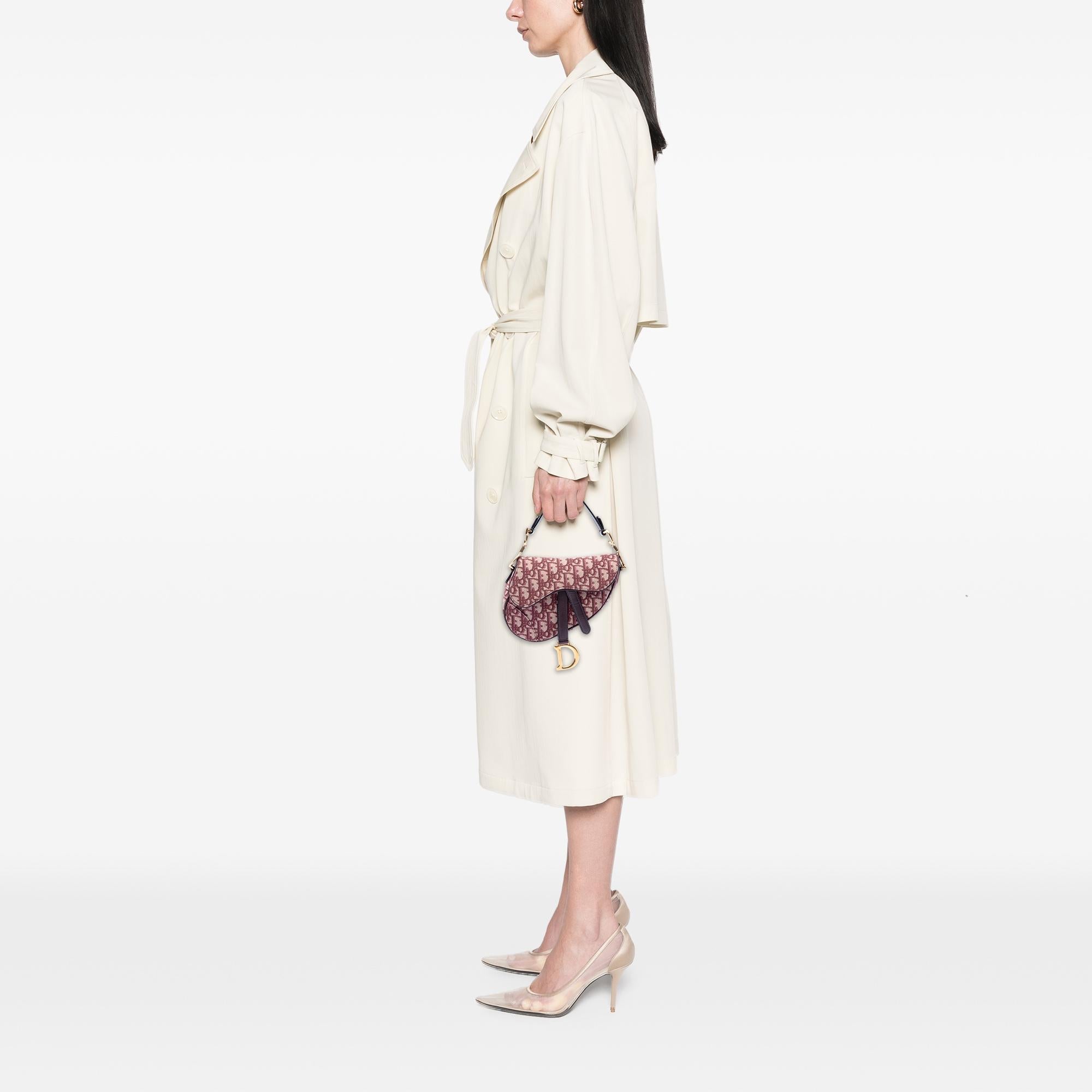 Dior Mini Oblique Canvas Saddle Bag