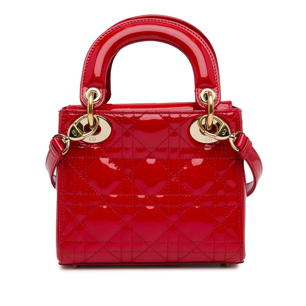 Dior Mini Patent Cannage Lady Dior (SHG-RClIuL)