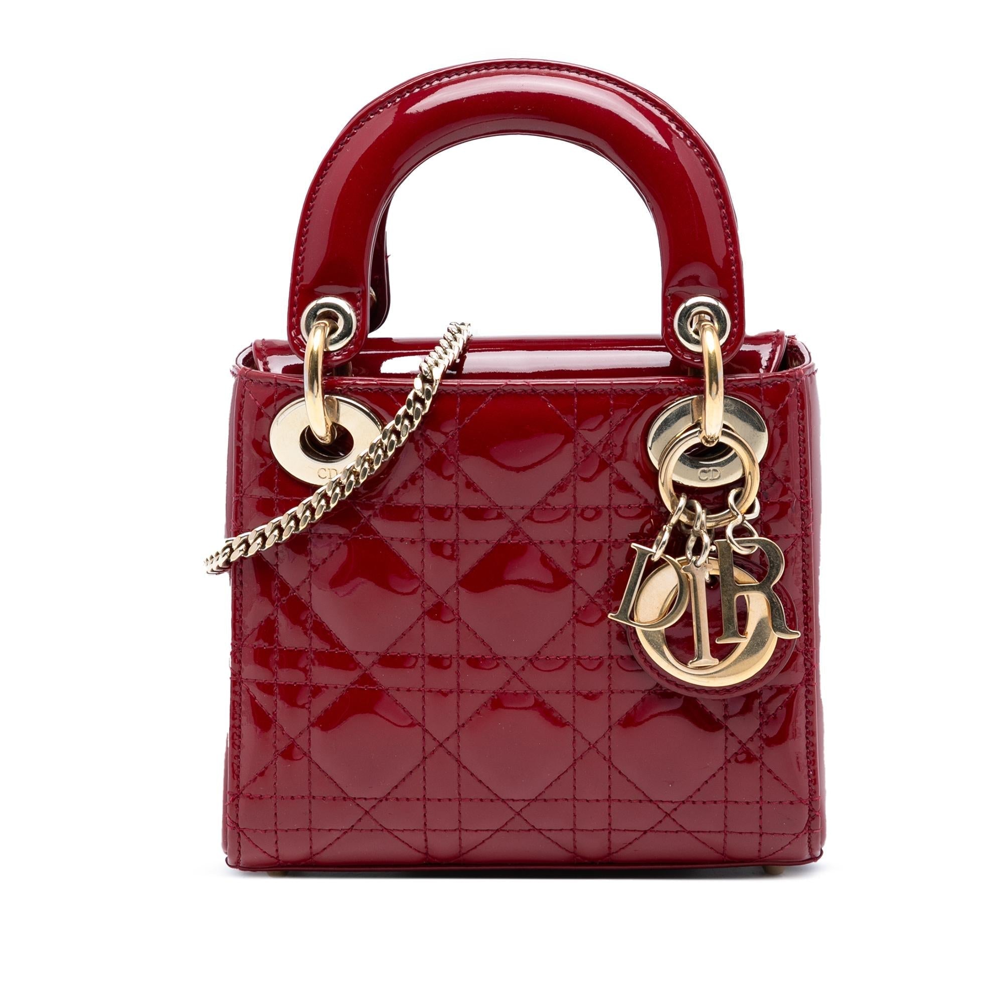 Dior Mini Patent Cannage Lady Dior