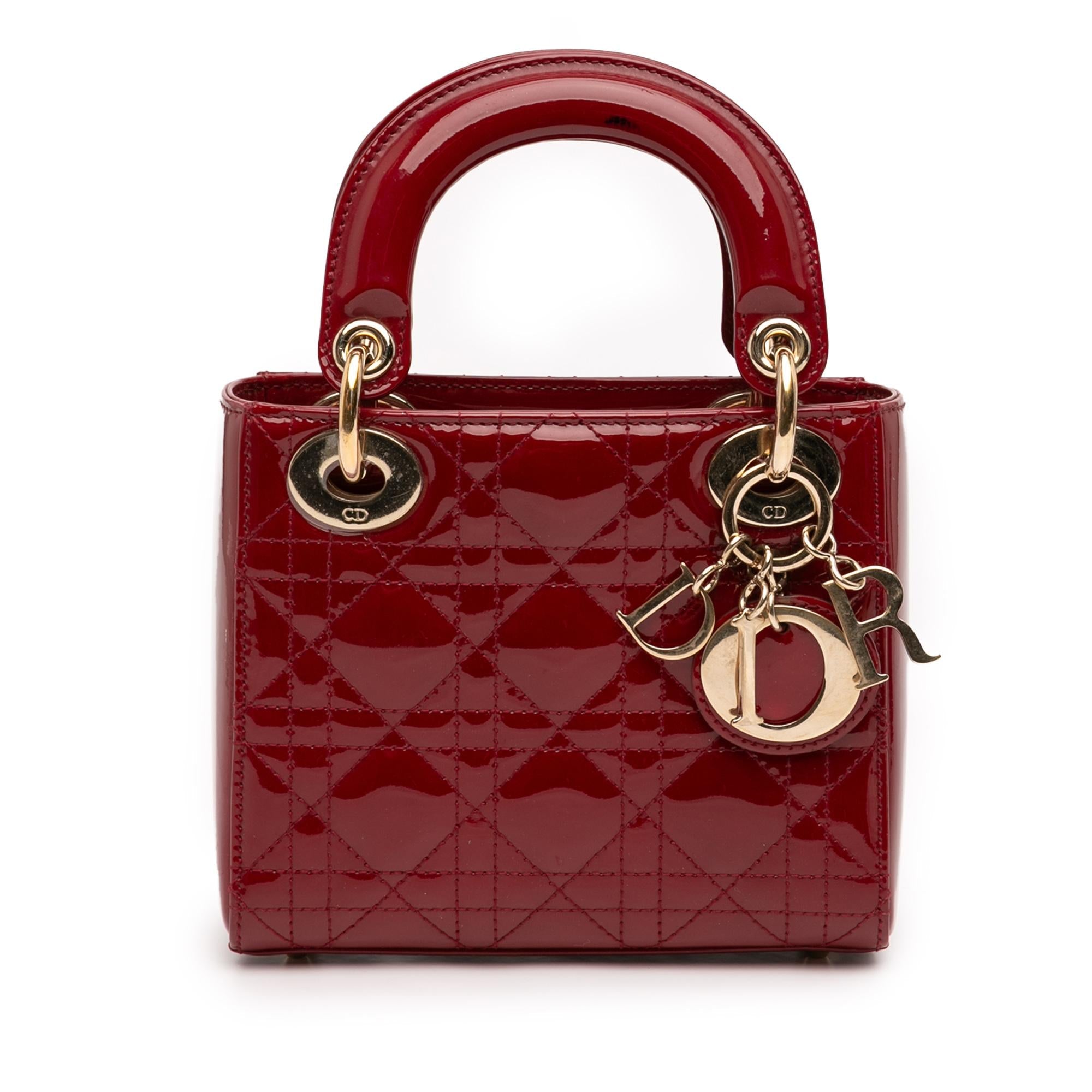 Dior Mini Patent Cannage Lady Dior