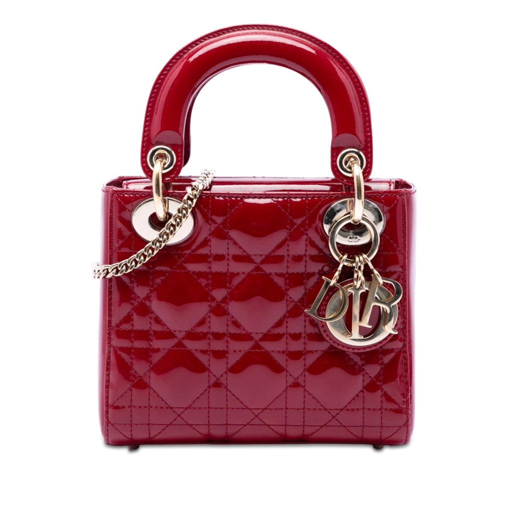 Dior Mini Patent Cannage Lady Dior