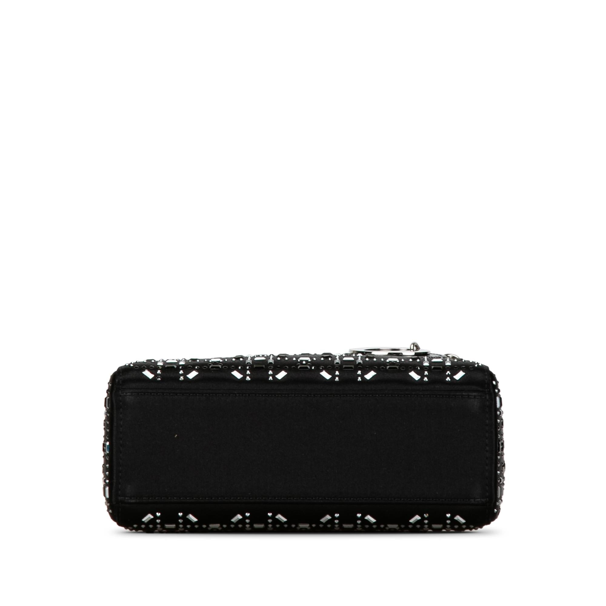 Dior Mini Satin Cannage Crystal Embellished Lady Dior (SHG-W5Fy2M)