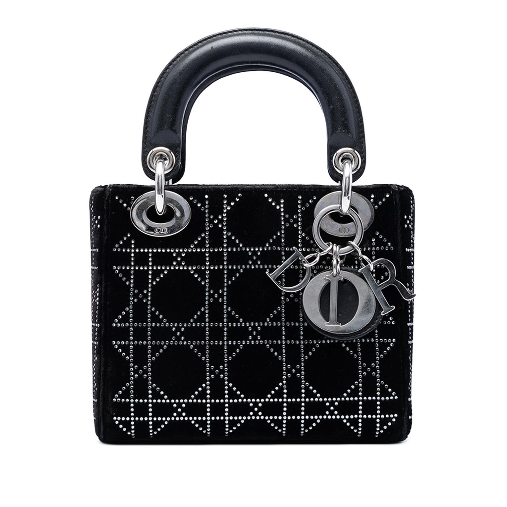 Dior Mini Satin Cannage Crystal Embellished Lady Dior