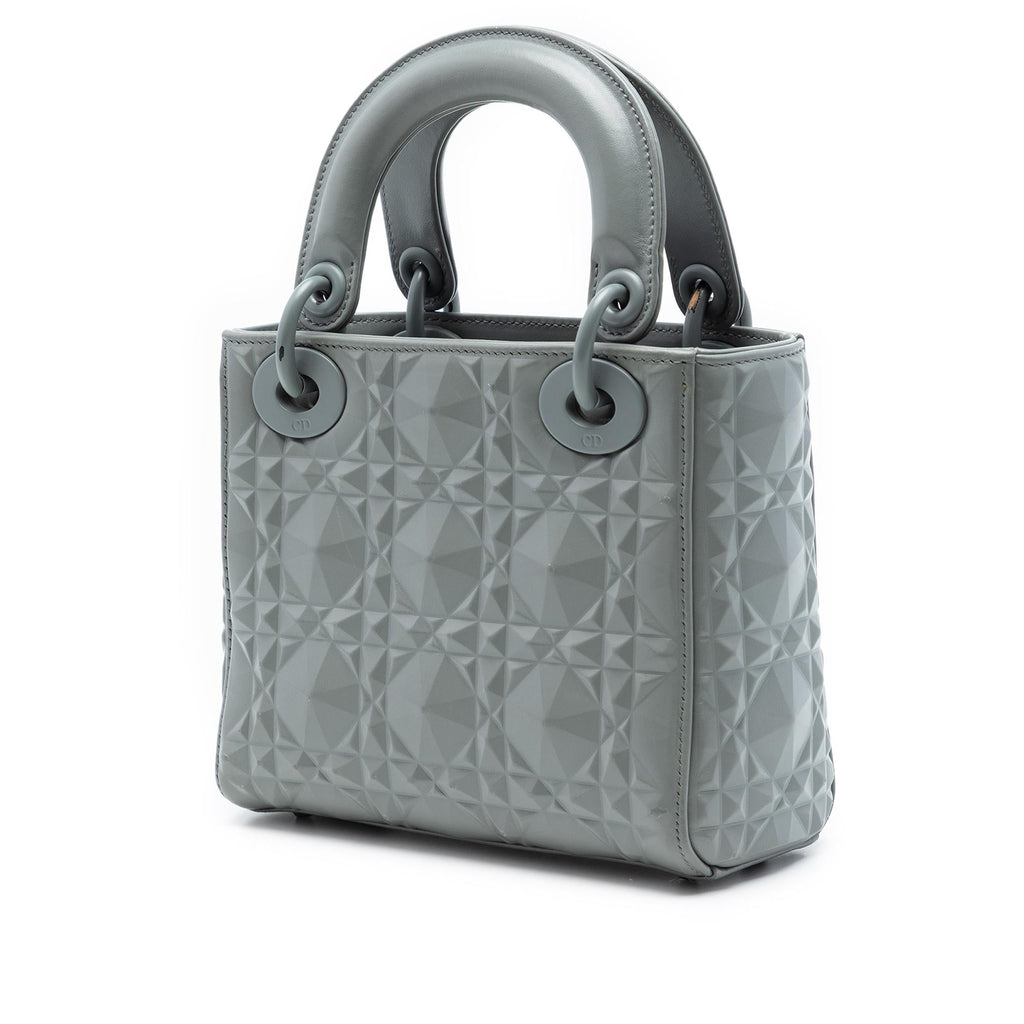 Dior Mini Ultra Matte Calfskin Diamond Cannage Lady Dior