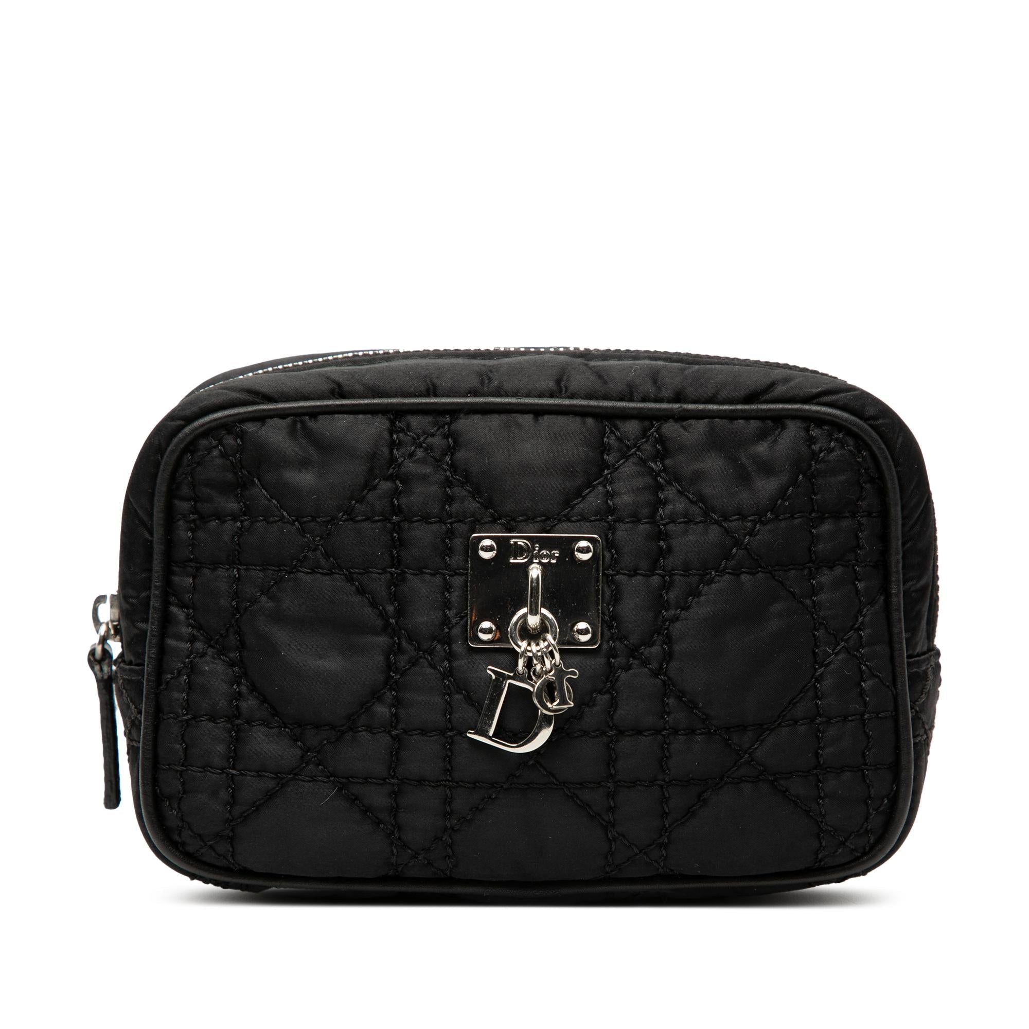 Dior Nylon Cannage Charm Trousse Cosmetic Bag