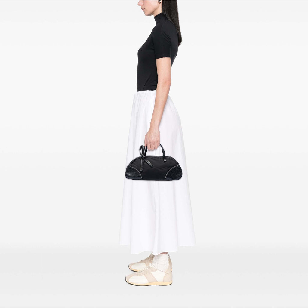 Dior Nylon and Calfskin Bow Handbag