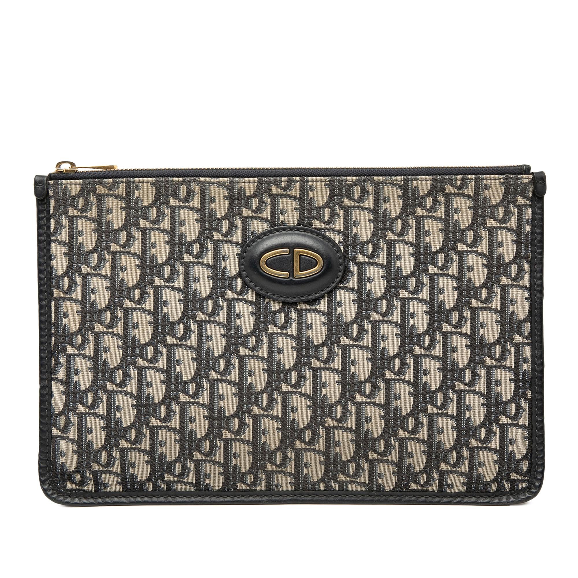 Dior Oblique Canvas Clutch