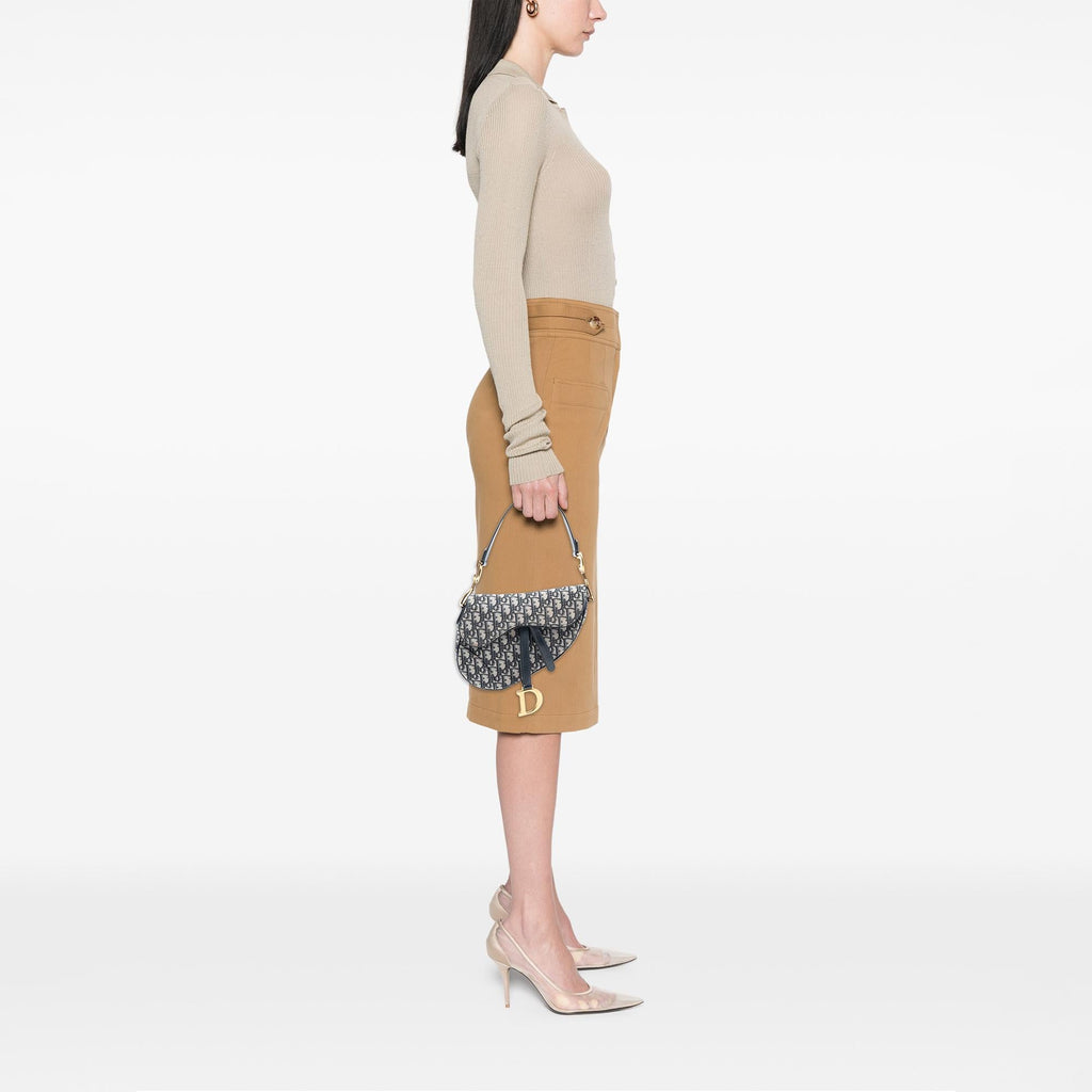 Dior Oblique Canvas Saddle Bag
