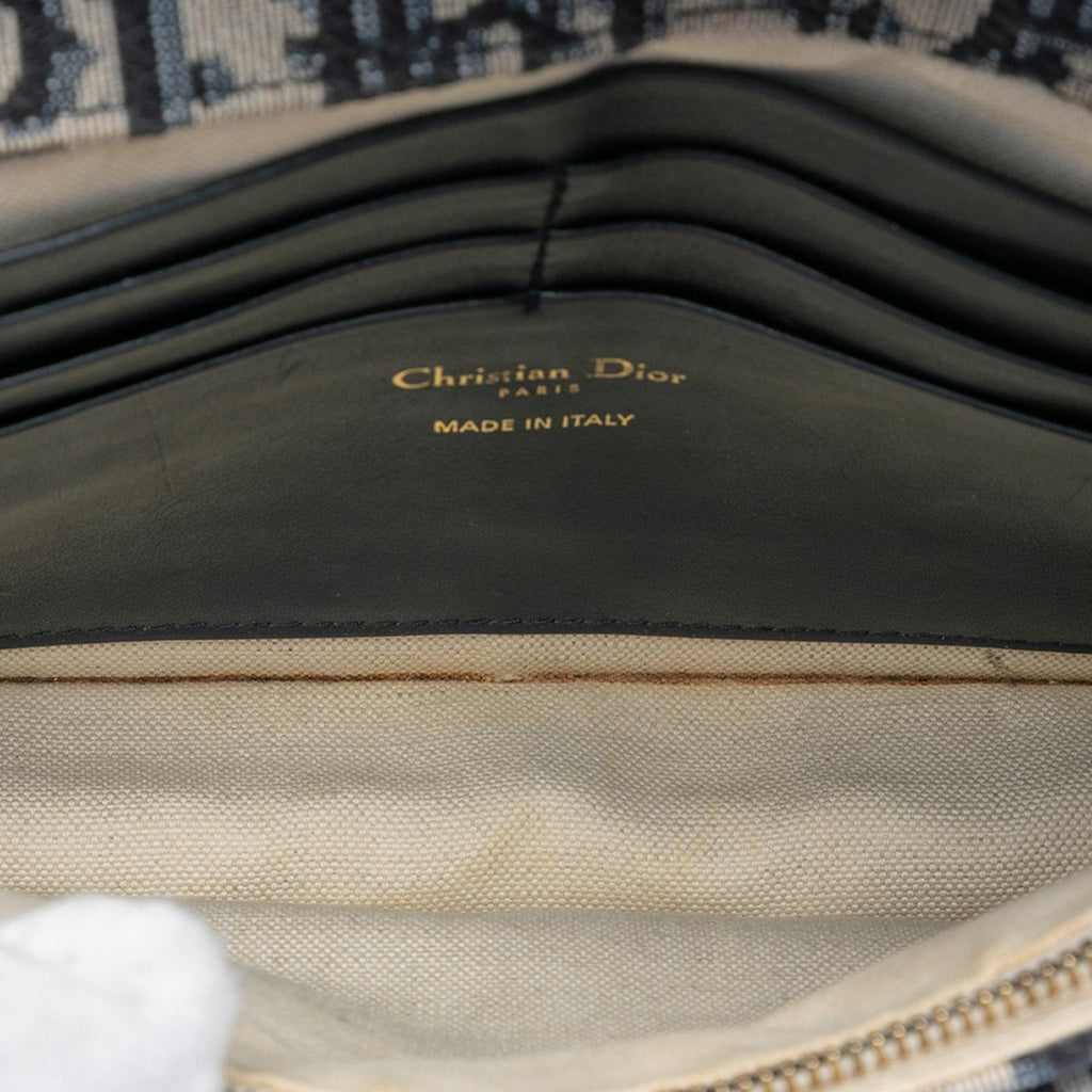 Dior Oblique Canvas Saddle Pouch Wallet on Chain
