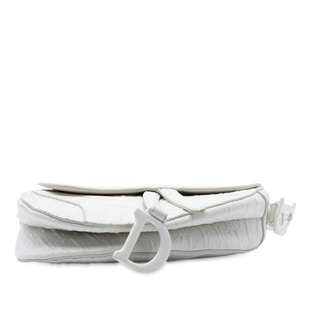 Dior Oblique Embossed Calfskin Saddle Bag