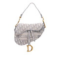 Dior Oblique Embroidered Canvas Saddle Bag