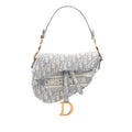 Dior Oblique Embroidered Canvas Saddle Bag