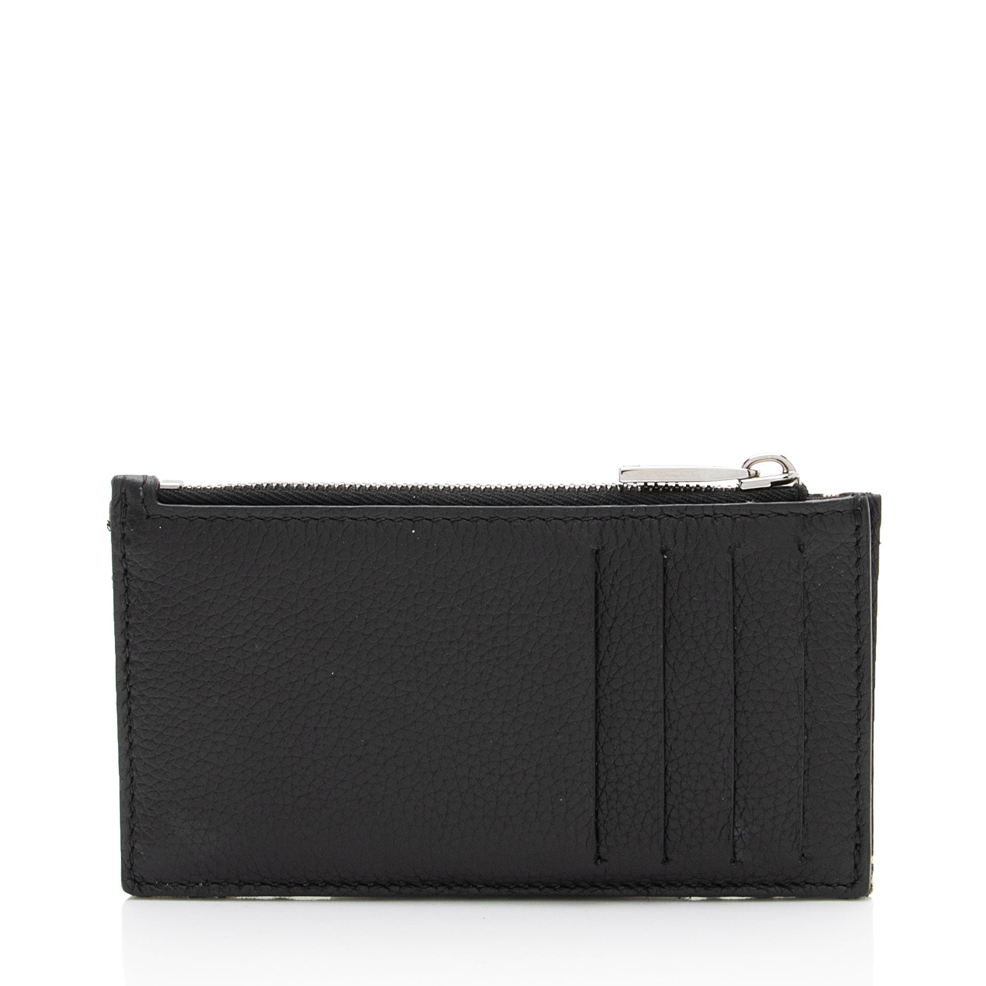 Dior Oblique Grained Calfskin Zipped Card Holder