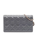 Dior Patent Cannage Lady Dior Wallet On Chain