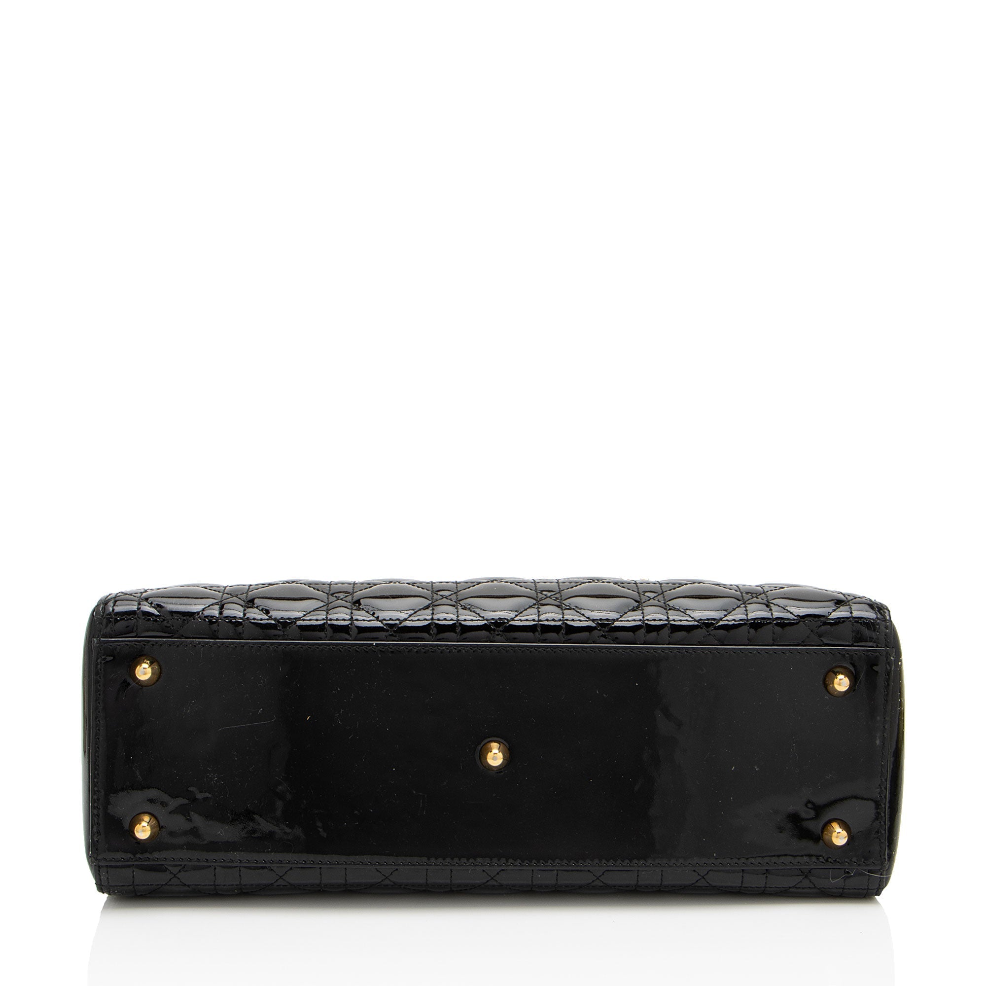 Dior Patent Leather Lady Dior Large Tote (SHF-GVZhUv)