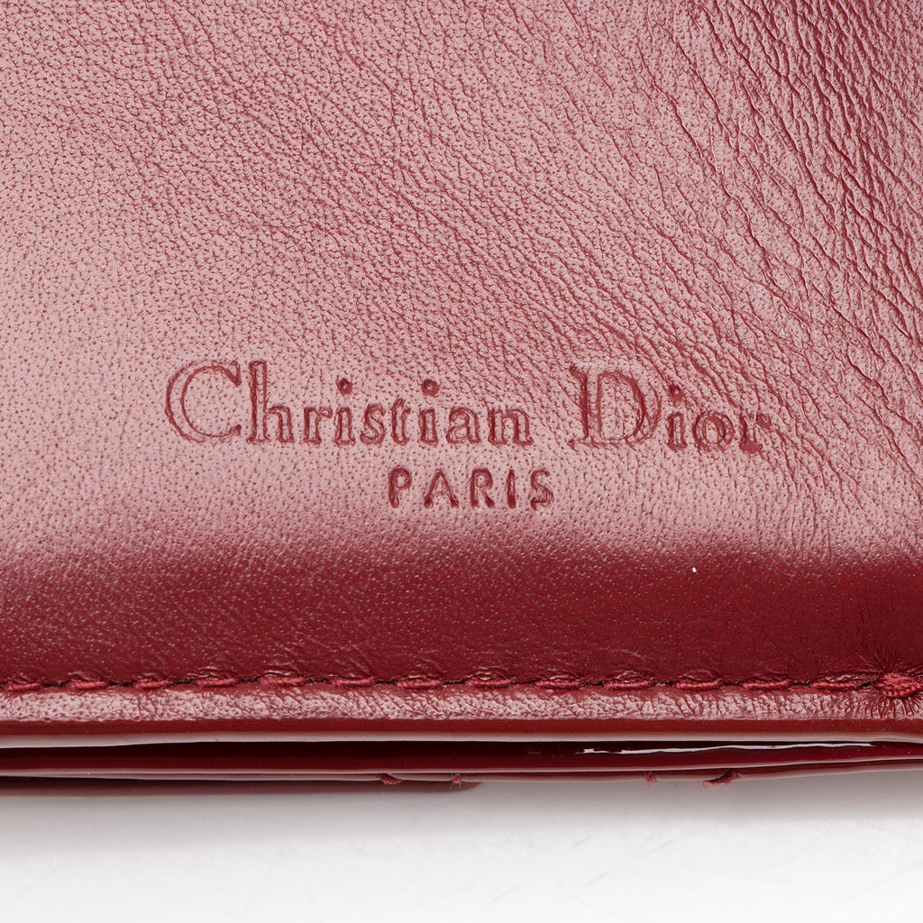 Dior Patent Leather Lady Dior Lotus Wallet