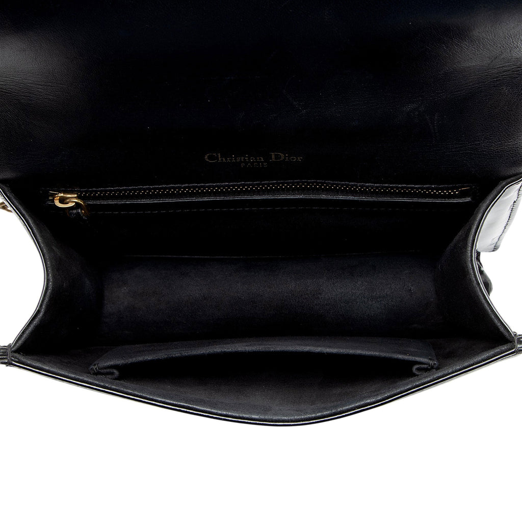 Dior Patent Leather Studded Diorama Small Shoulder Bag