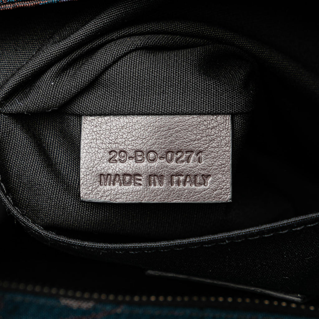 Dior Peter Doig Denim Camouflage Soft Saddle Bag