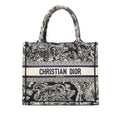 Dior Small Canvas Embroidered Reverse Dioriviera Toile De Jouy Book Tote