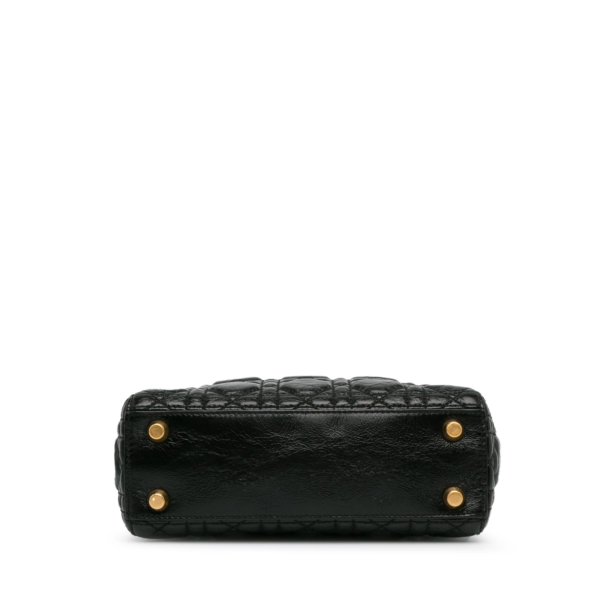 Dior Small Crinkled Patent Cannage Lucky Badges My Lady Dior (SHG-RZhaEd)
