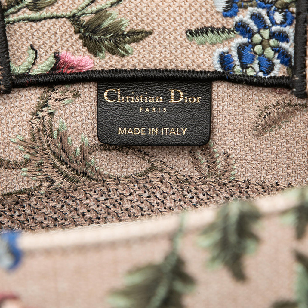 Dior Small Embroidered Canvas Petites Fleurs Book Tote