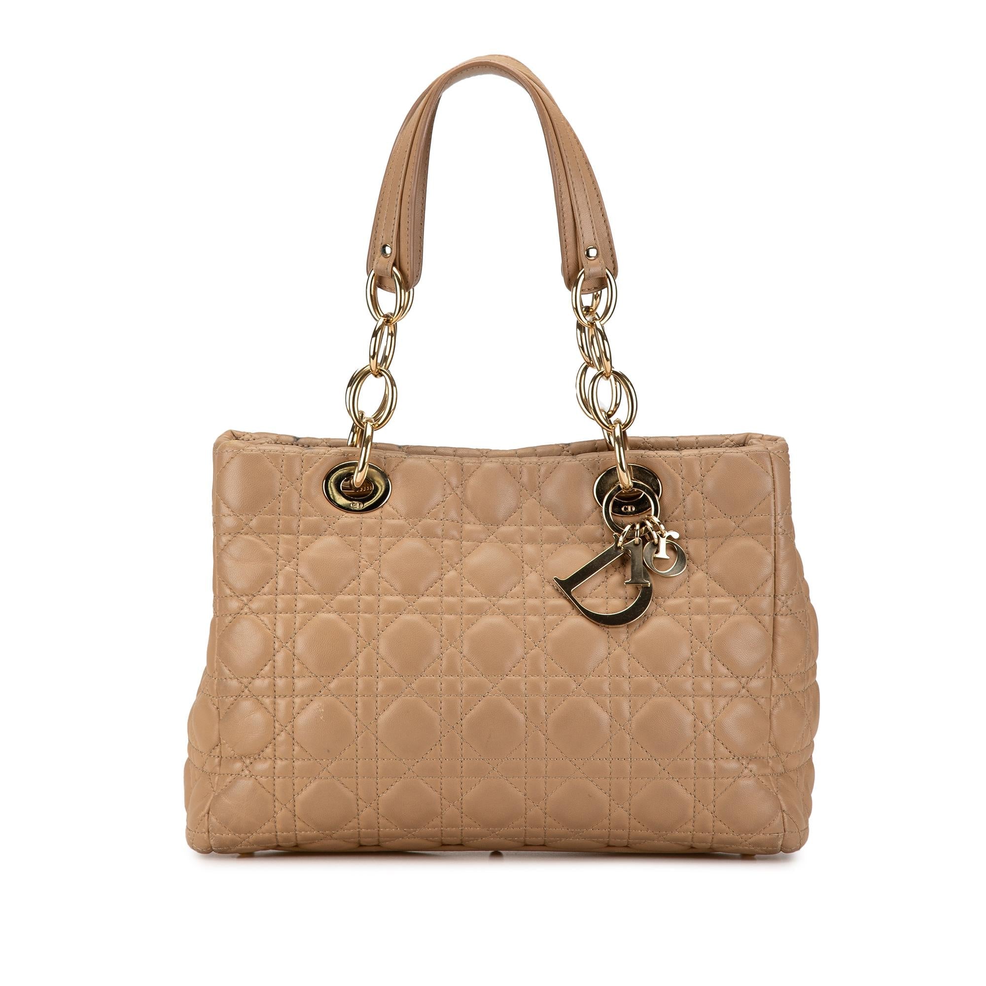 Dior Small Lambskin Cannage Dior Soft Shopping Tote (SHG-gPZGoA)