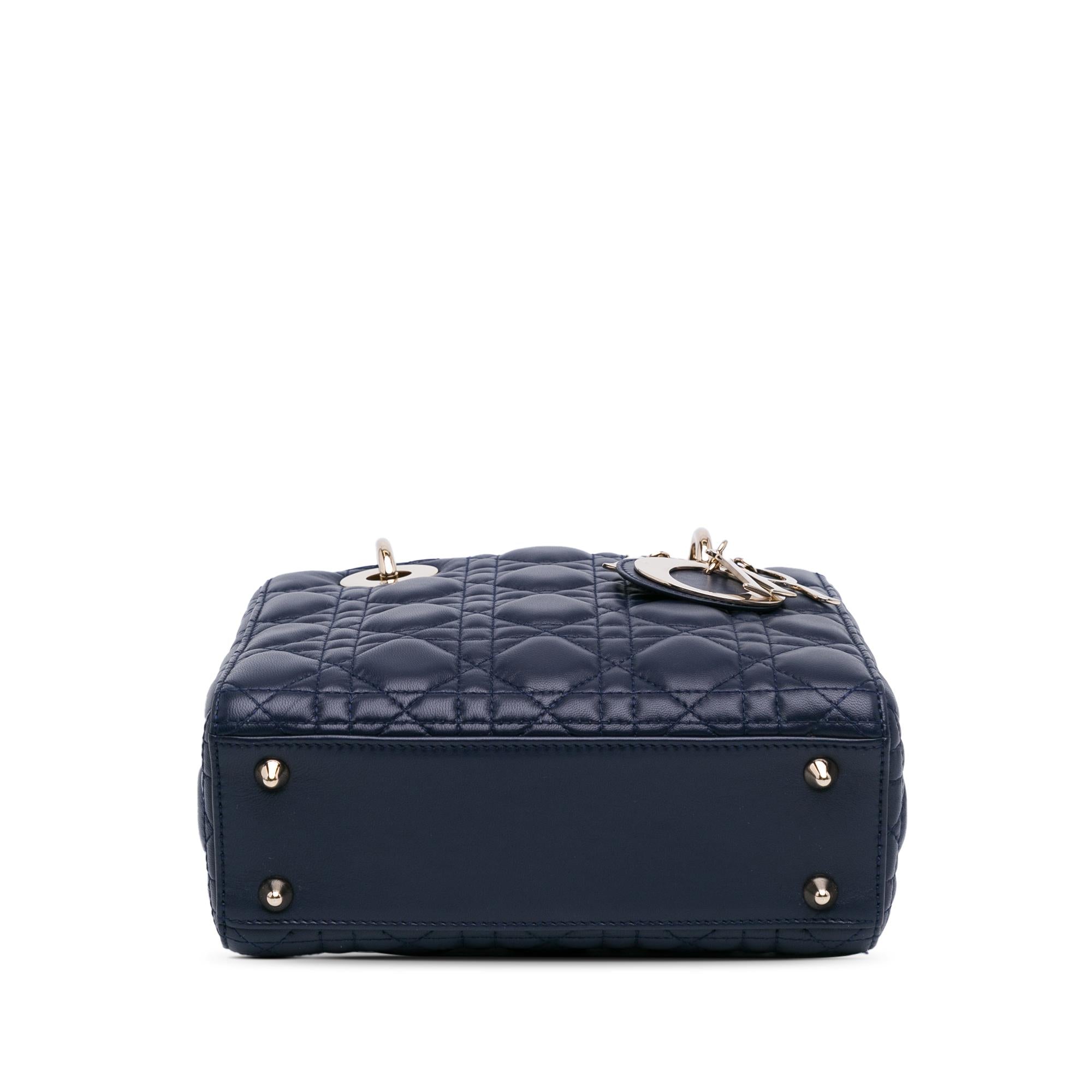 Dior Small Lambskin Cannage Lucky Badges My Lady Dior (SHG-rlU8LG)
