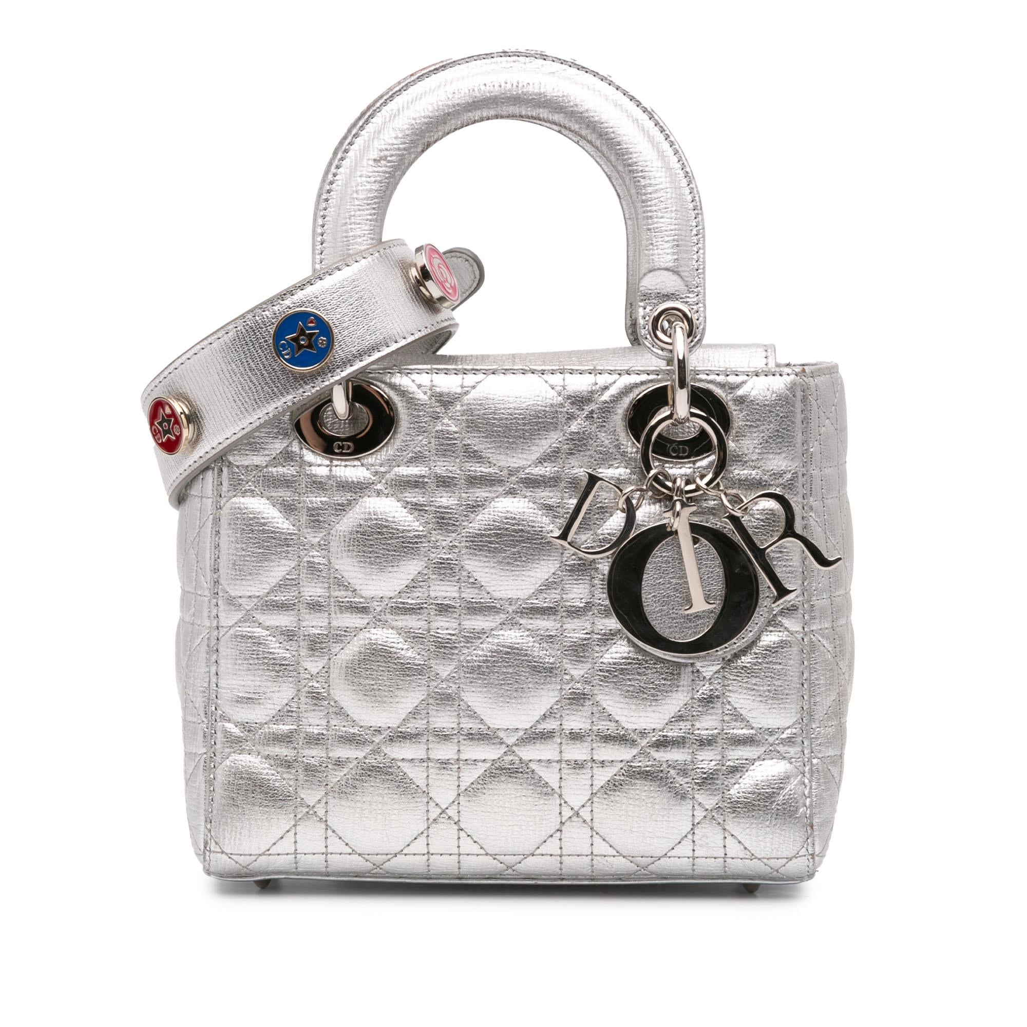 Dior Small Metallic Grained Calfskin Cannage My ABCDior Lady Dior
