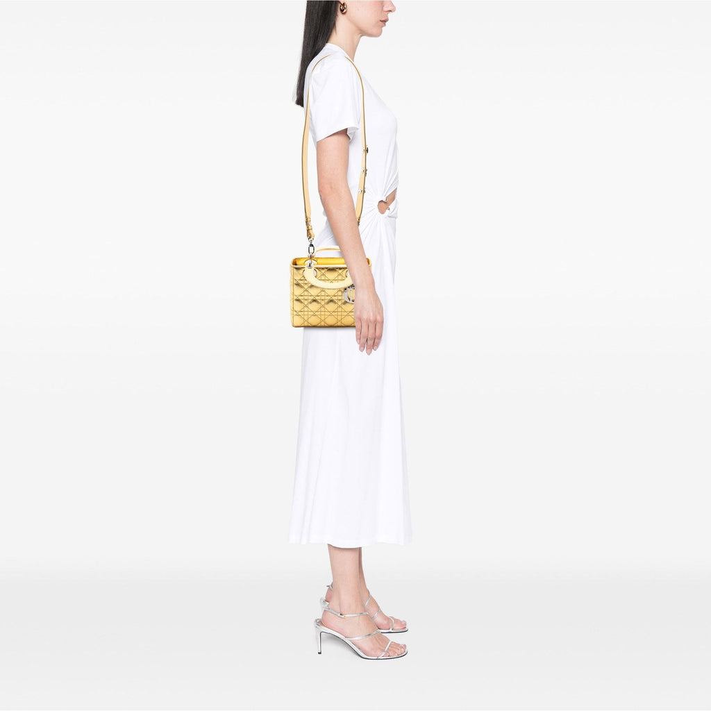 Dior Small Metallic Grained Calfskin Cannage My ABCDior Lady Dior