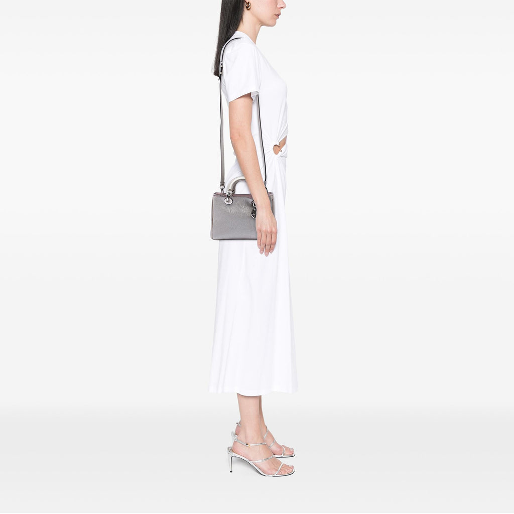 Dior Small Metallic Leather Diorissimo Satchel