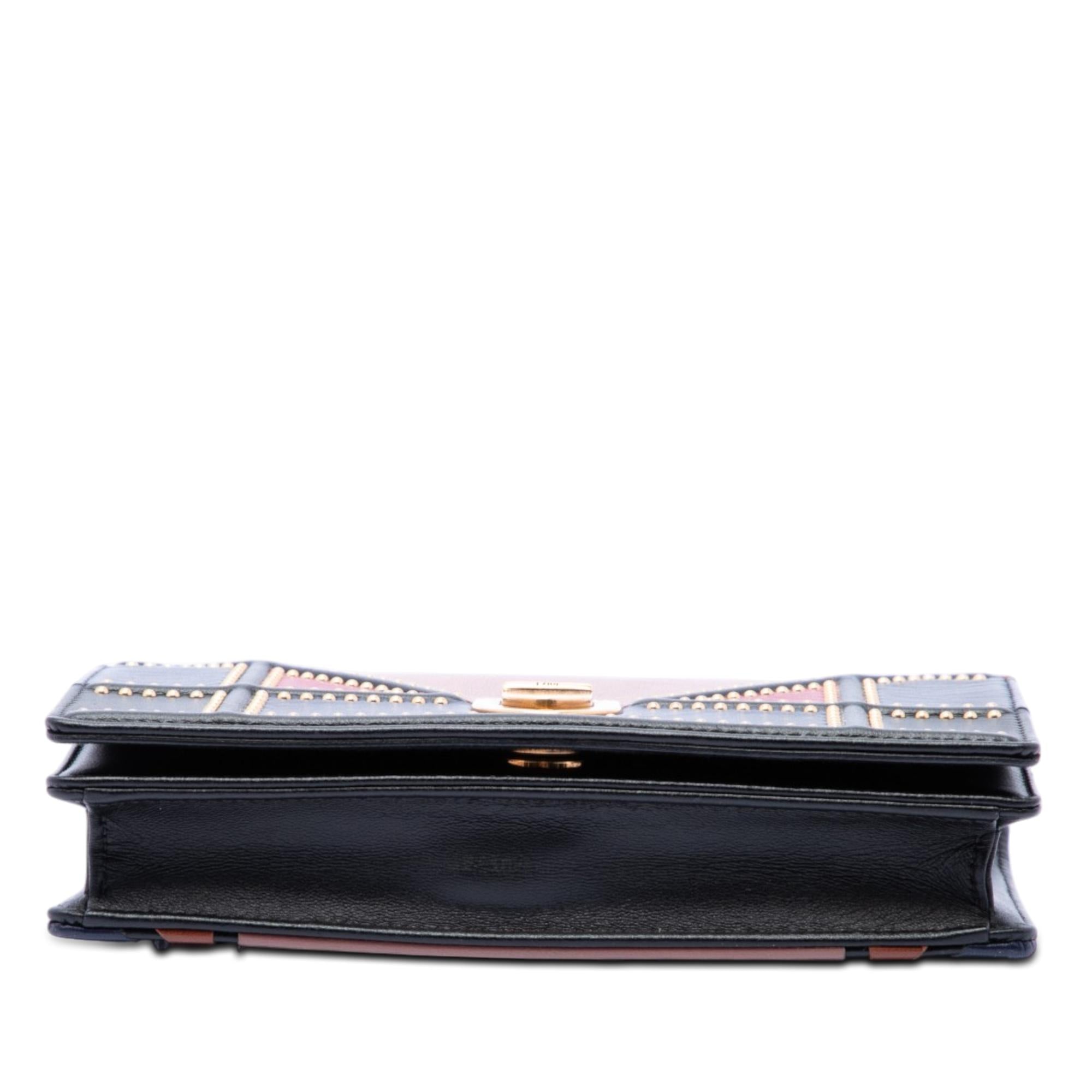 Dior Small Multicolore Studded Lambskin Diorama Flap