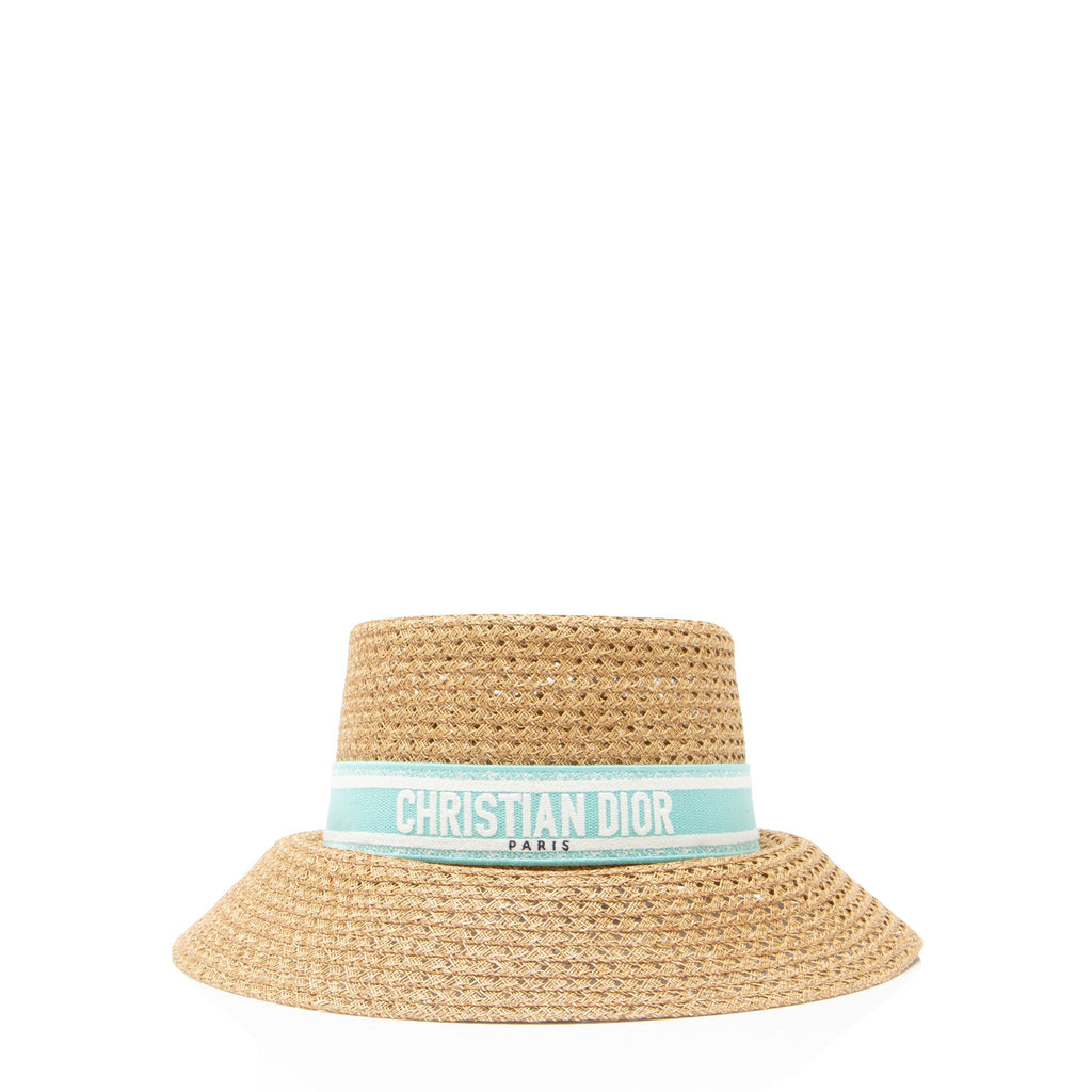 Dior Straw D-Bobby Large Brim Hat - Size 58