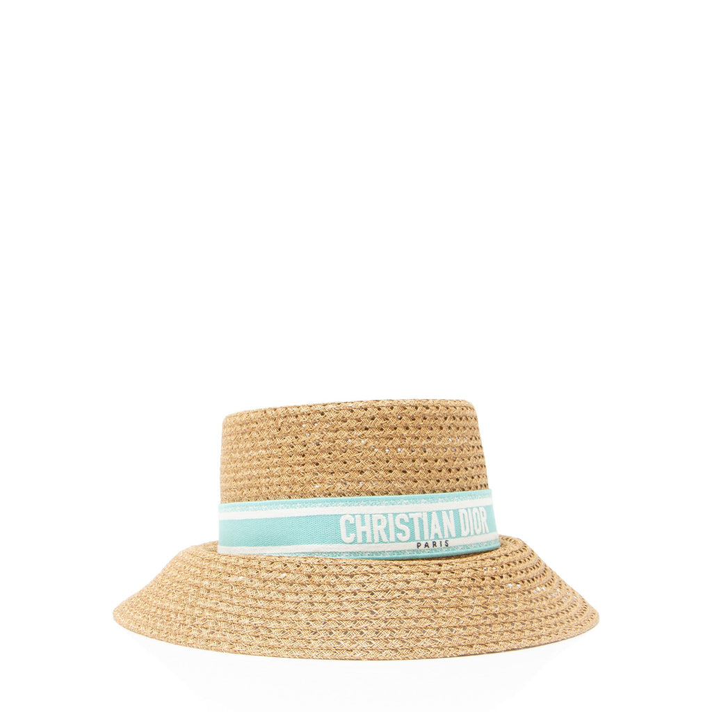 Dior Straw D-Bobby Large Brim Hat - Size 58
