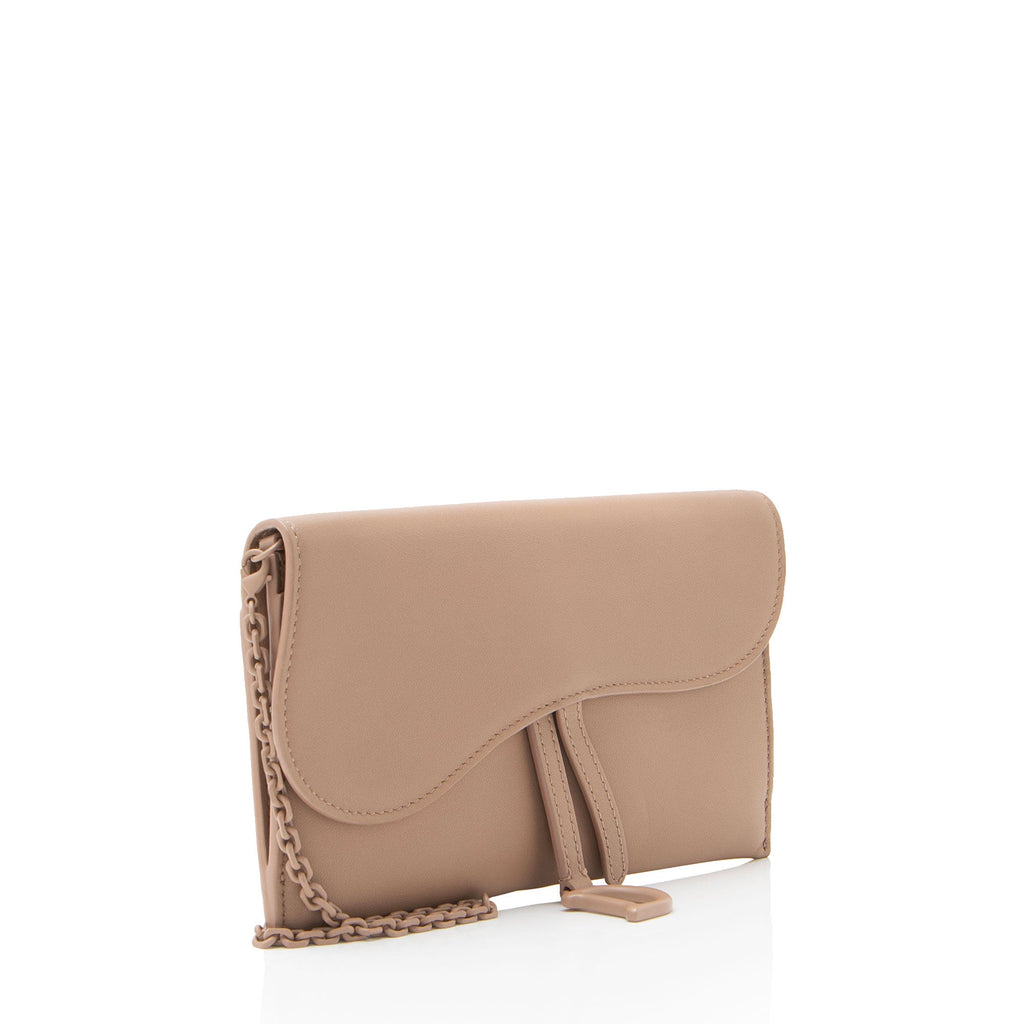 Dior Ultramatte Calfskin Saddle Chain Pouch