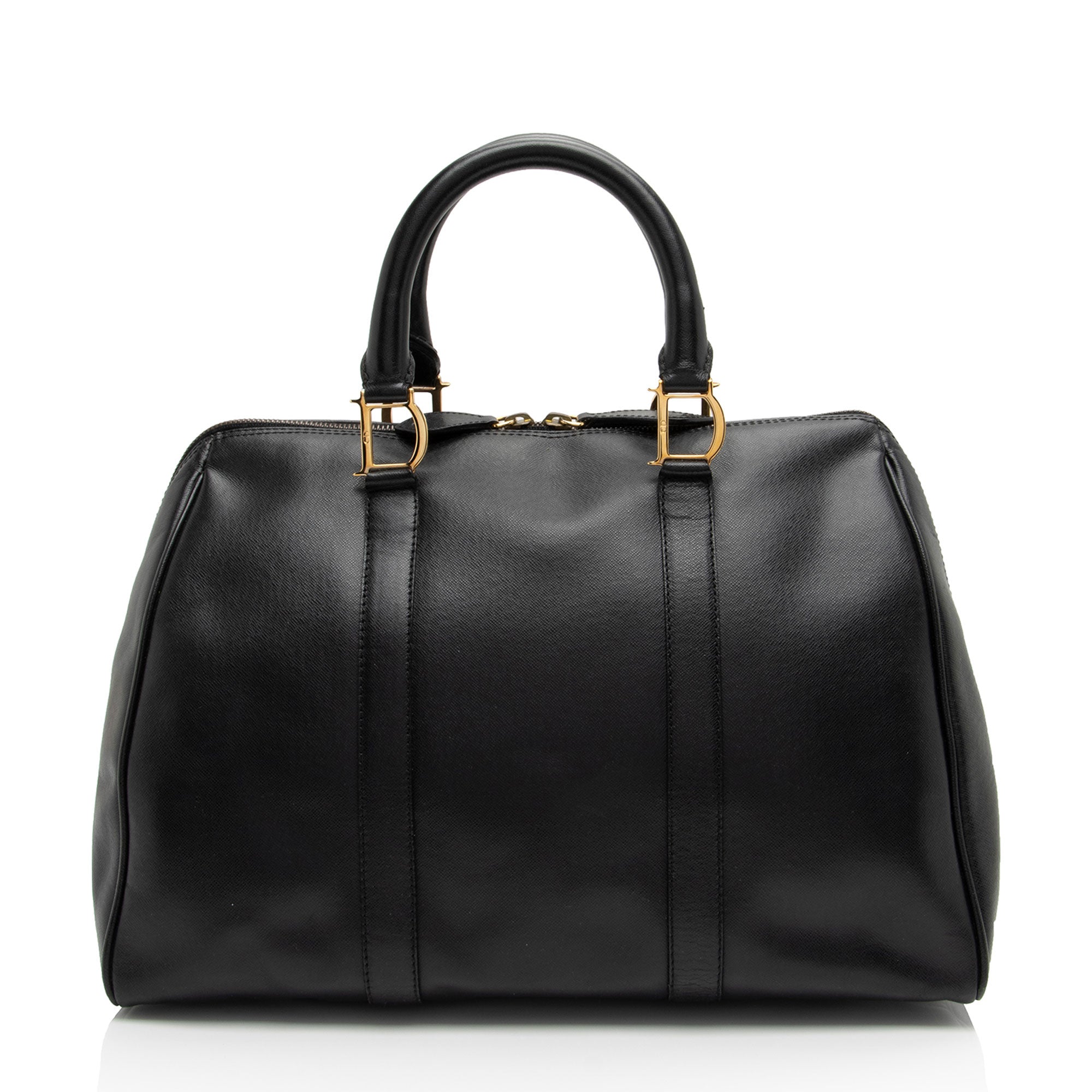 Dior Vintage Calfskin Large Bowling Bag (SHF-h21sh0)