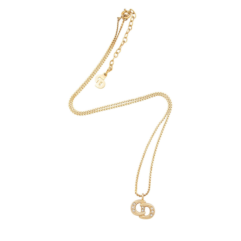 Dior Vintage Crystal CD Necklace