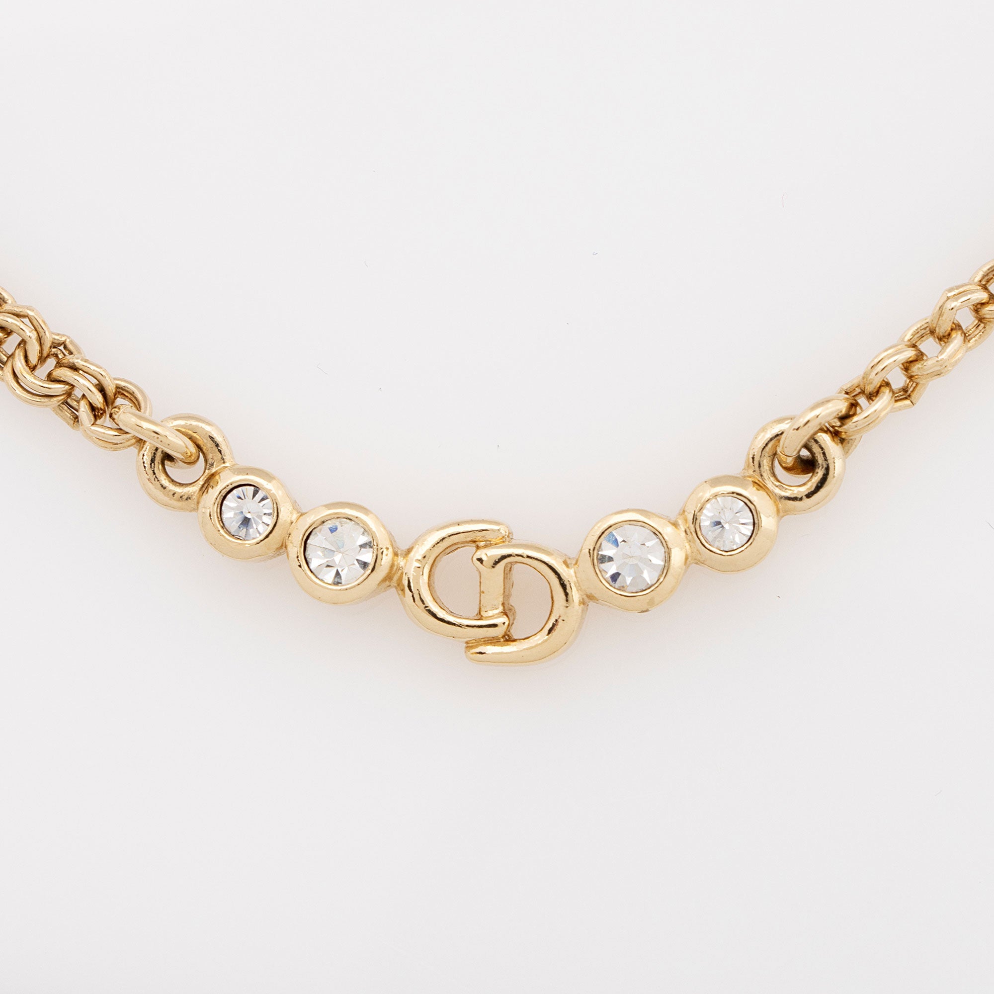 Dior Vintage Crystal CD Necklace