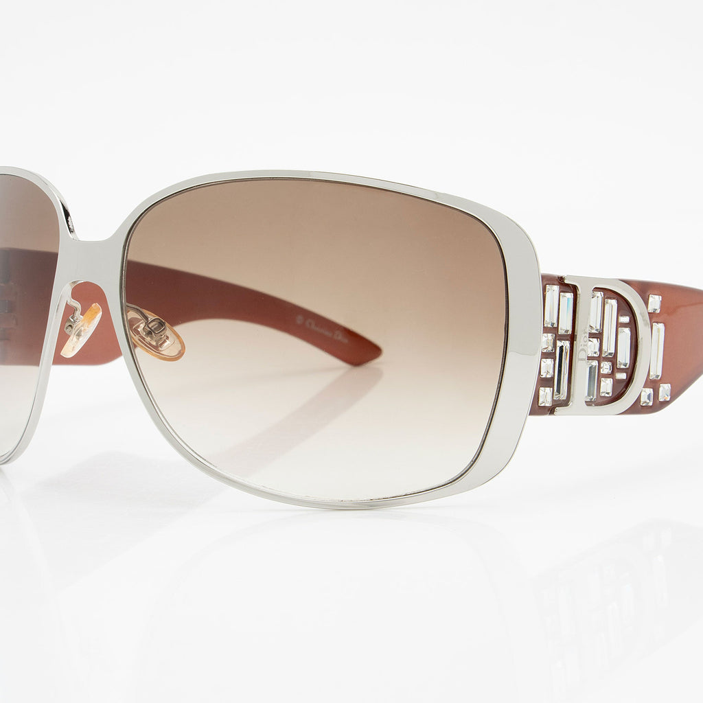 Dior Vintage Crystal Idinight1 Shield Sunglasses
