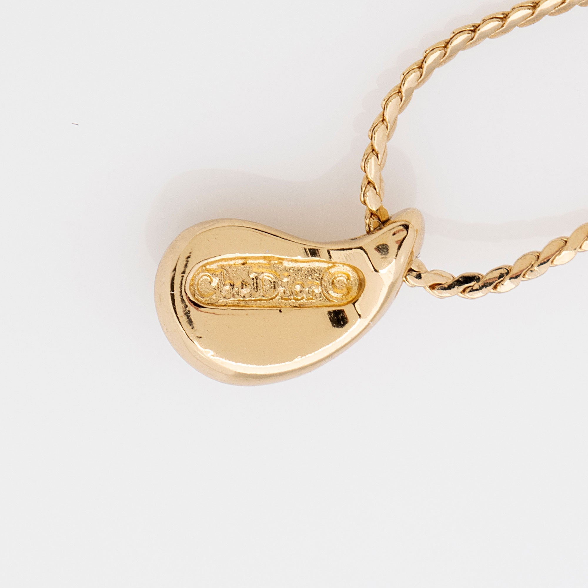 Dior Vintage Crystal Teardrop Necklace
