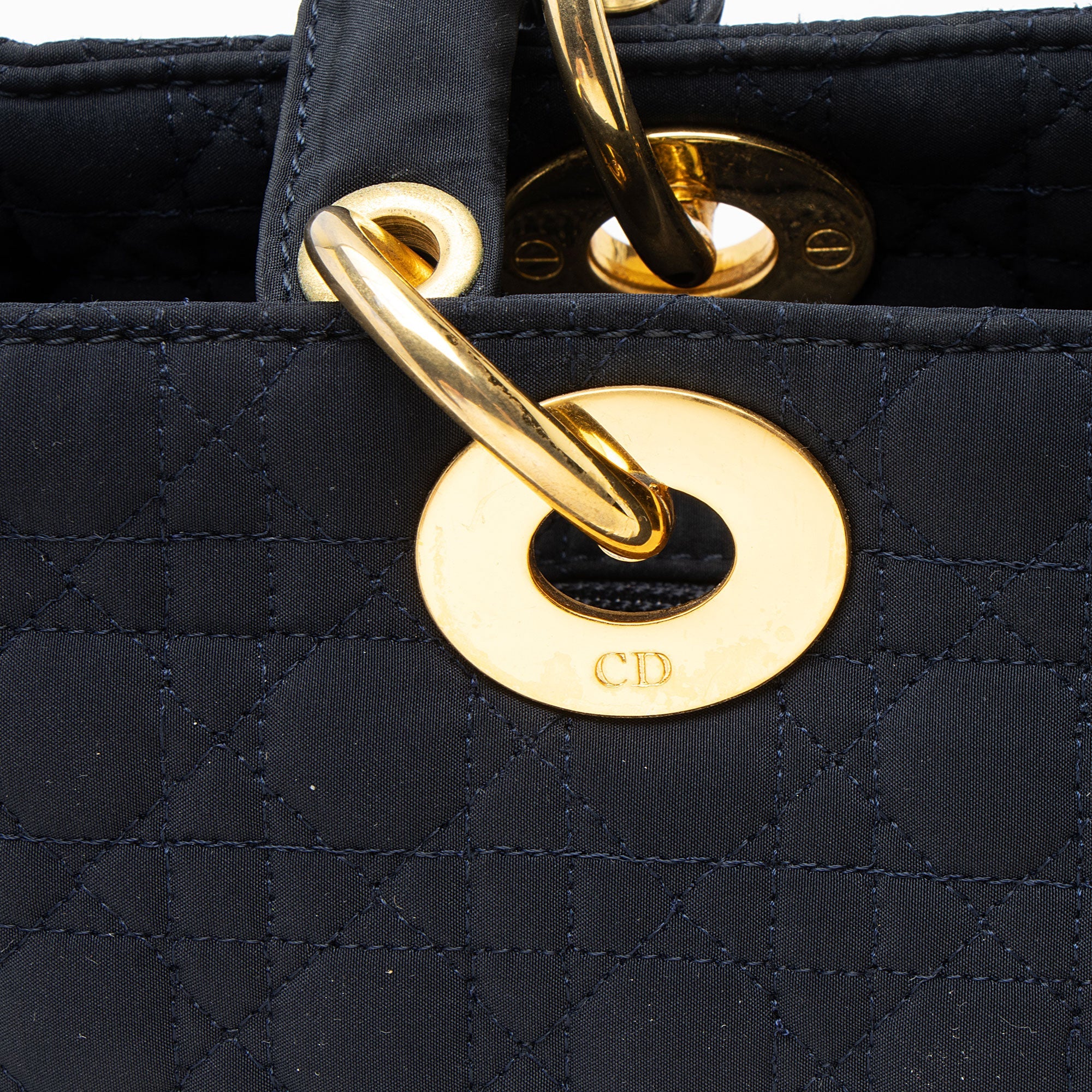 Dior Vintage Nylon Lady Dior Large Tote