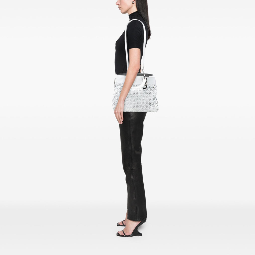 Dior Woven Lambskin Lady Dior Avenue Tote