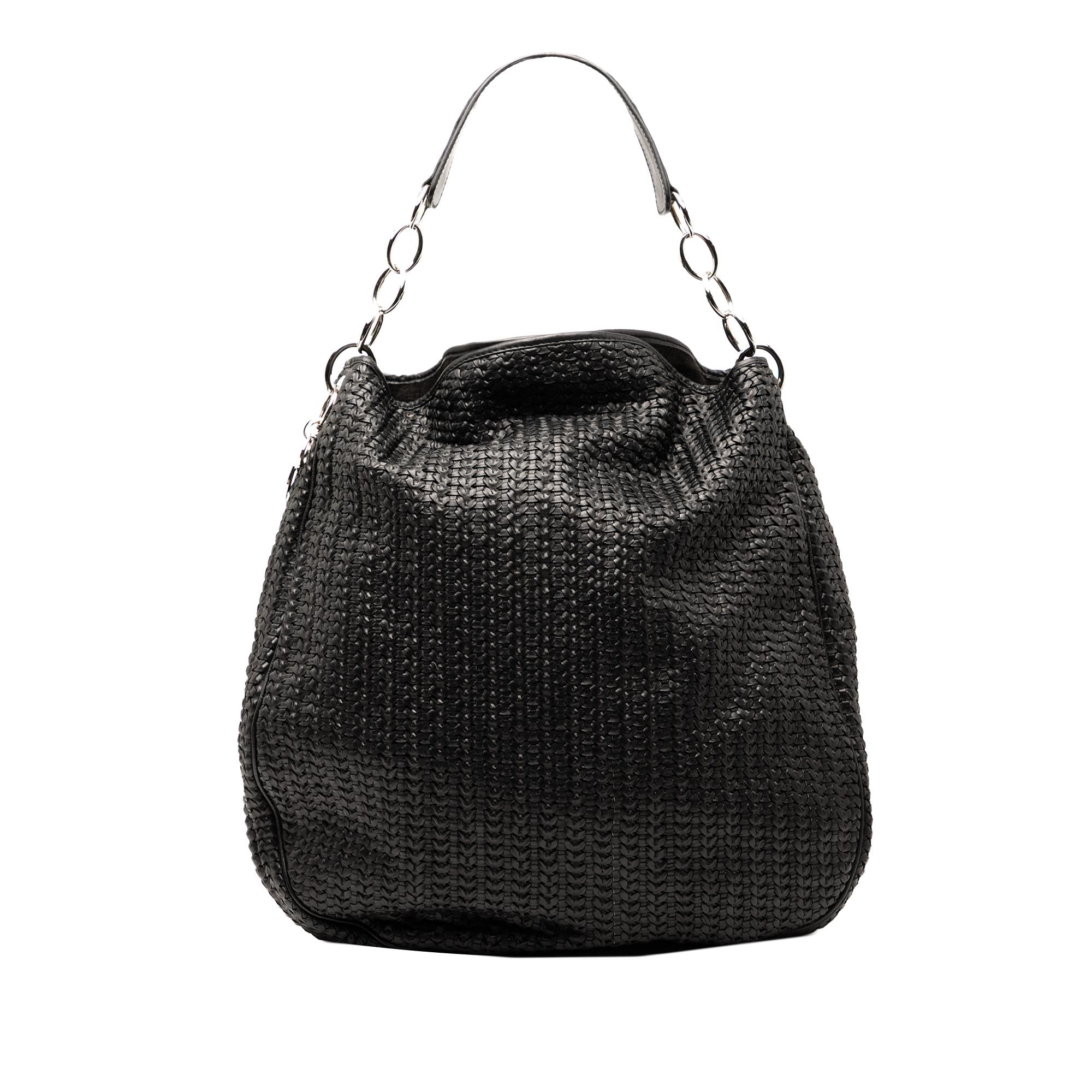 Dior Woven Lambskin Soft Lady Dior Hobo