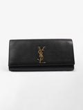 Saint Laurent Cassandre Clutch Black Leather