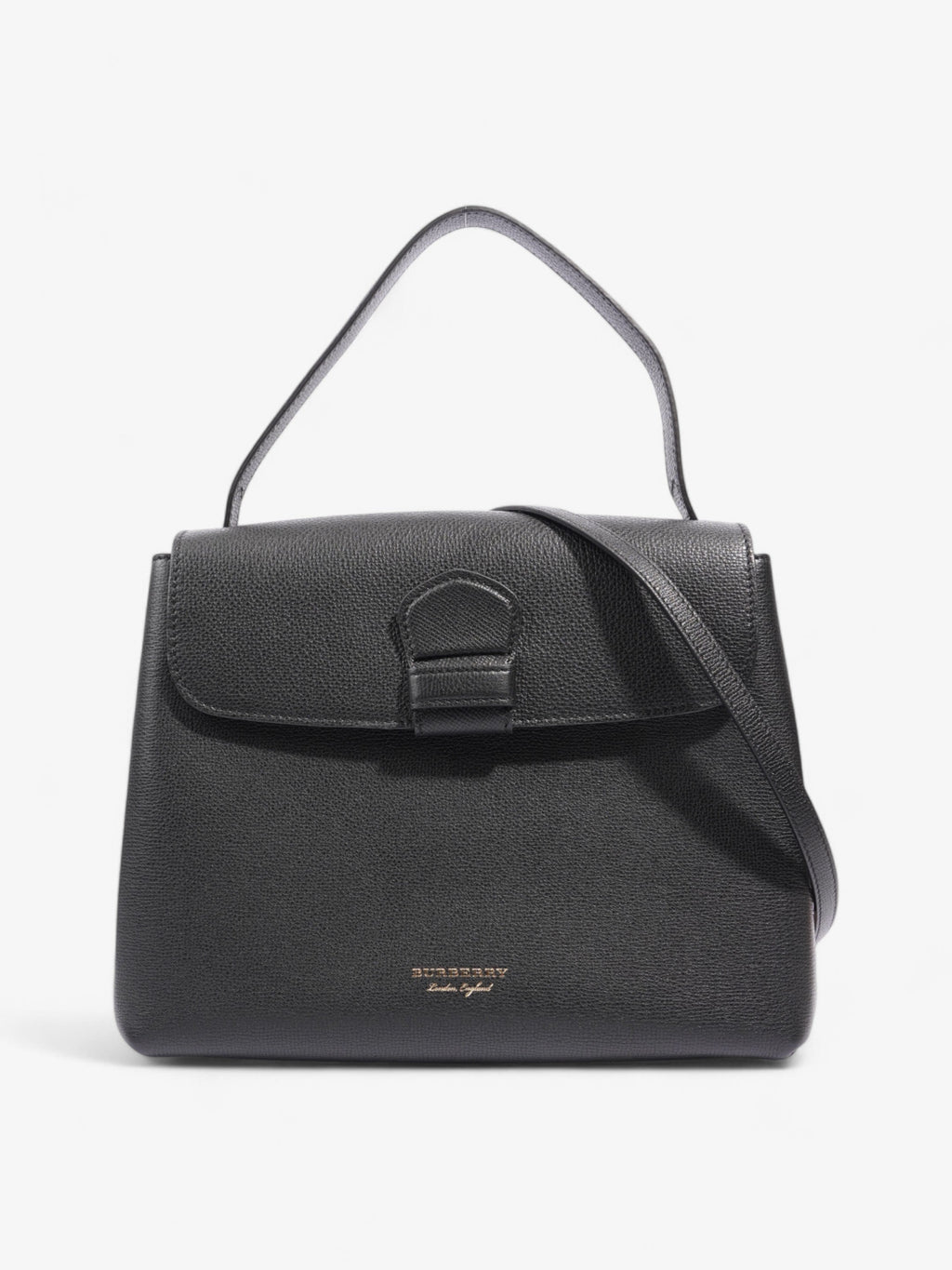 Burberry Camberley Tote Black Grained Leather Medium