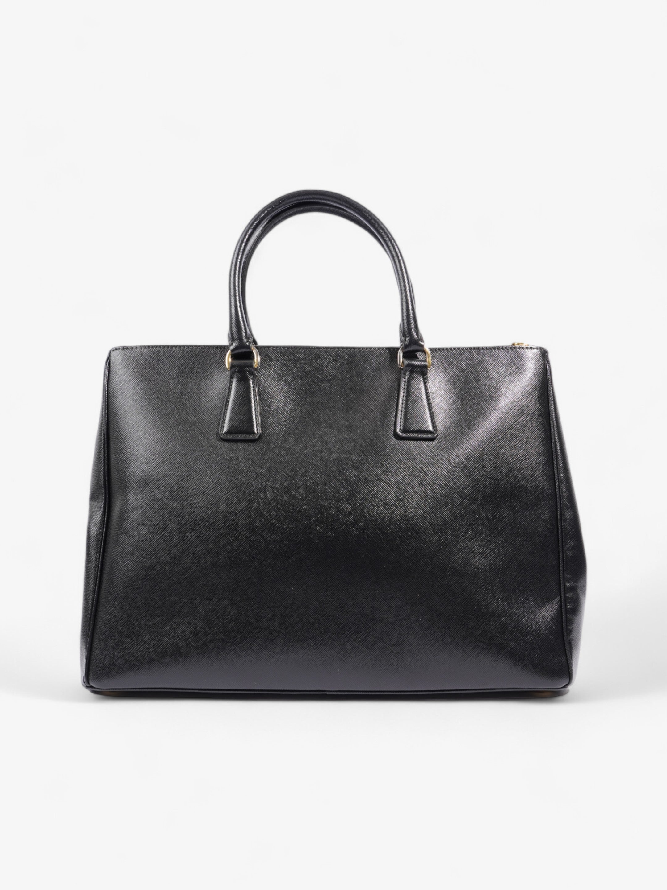 Prada Galleria Double Zip Tote Black Saffiano Leather