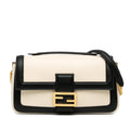 Fendi Bicolor Leather Chain Midi Baguette (SHG-Hf8LuU)